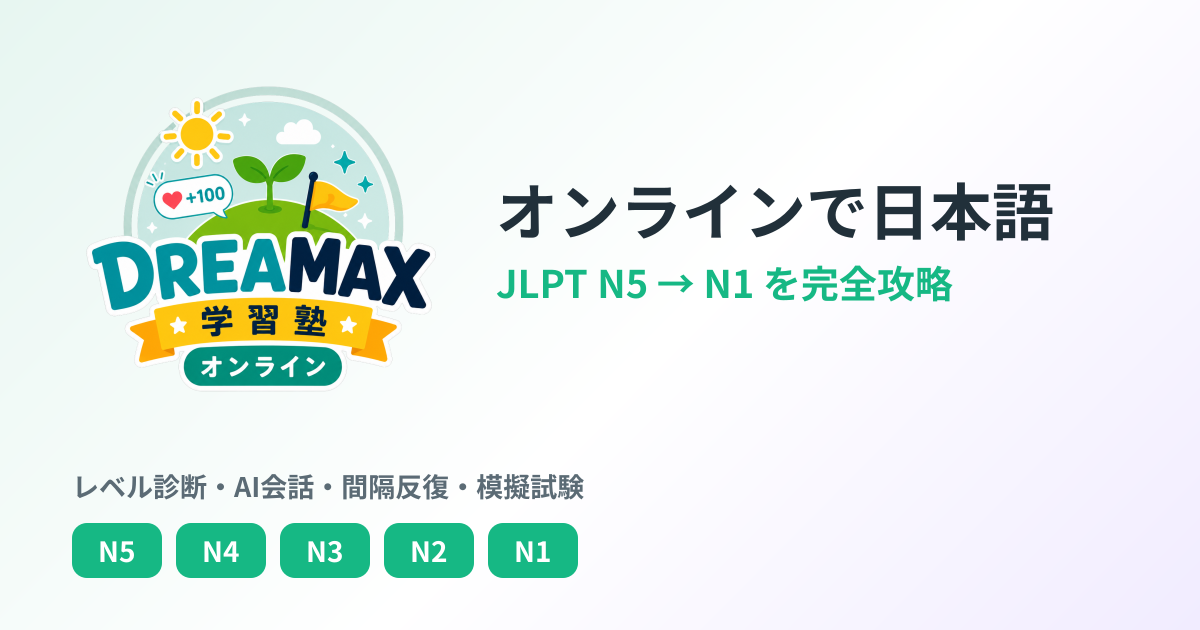 オンラインで学ぶ日本語 — JLPT N5〜N1 対策 | Dreamax Education